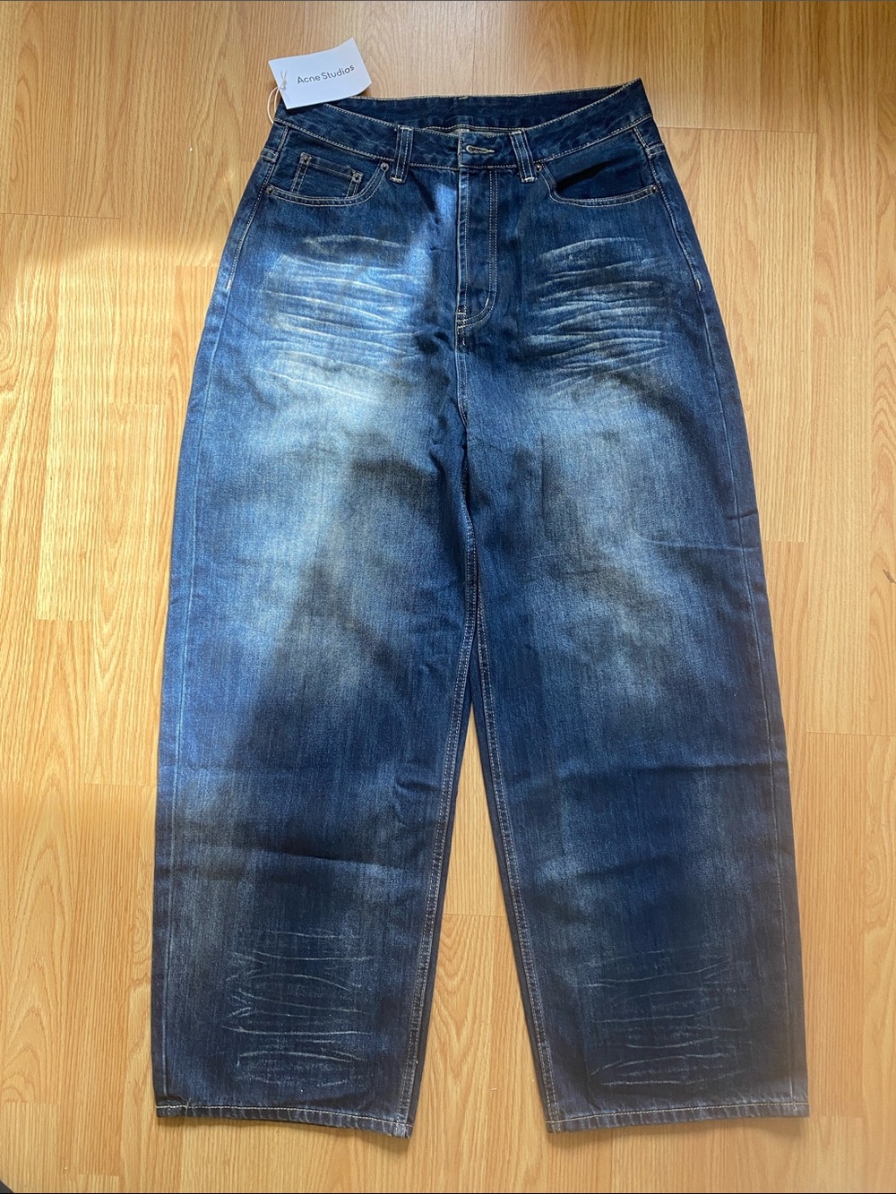Acne Studios Leather Pocket Jeans Size M